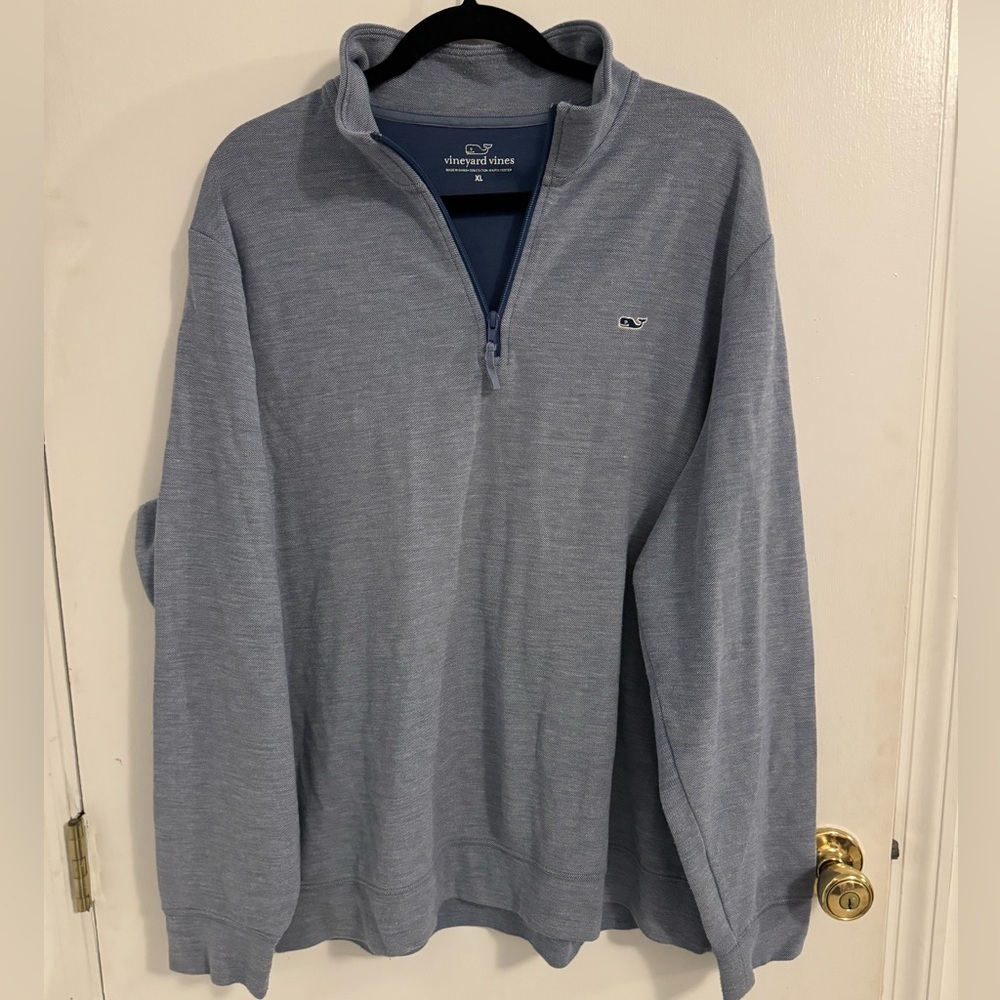 COPY - Vineyard Vines Quarter Zip Blue/Grey Size XL Used Good Condition